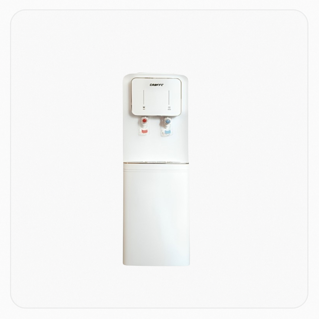 Crafft Water Dispenser – 6L, Top Load, White, Hot/Cold