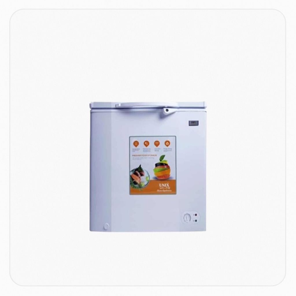 Unix Chest Freezer – Capacity 7 Cu Ft / 200 Liters – Color White – Model OMR 200