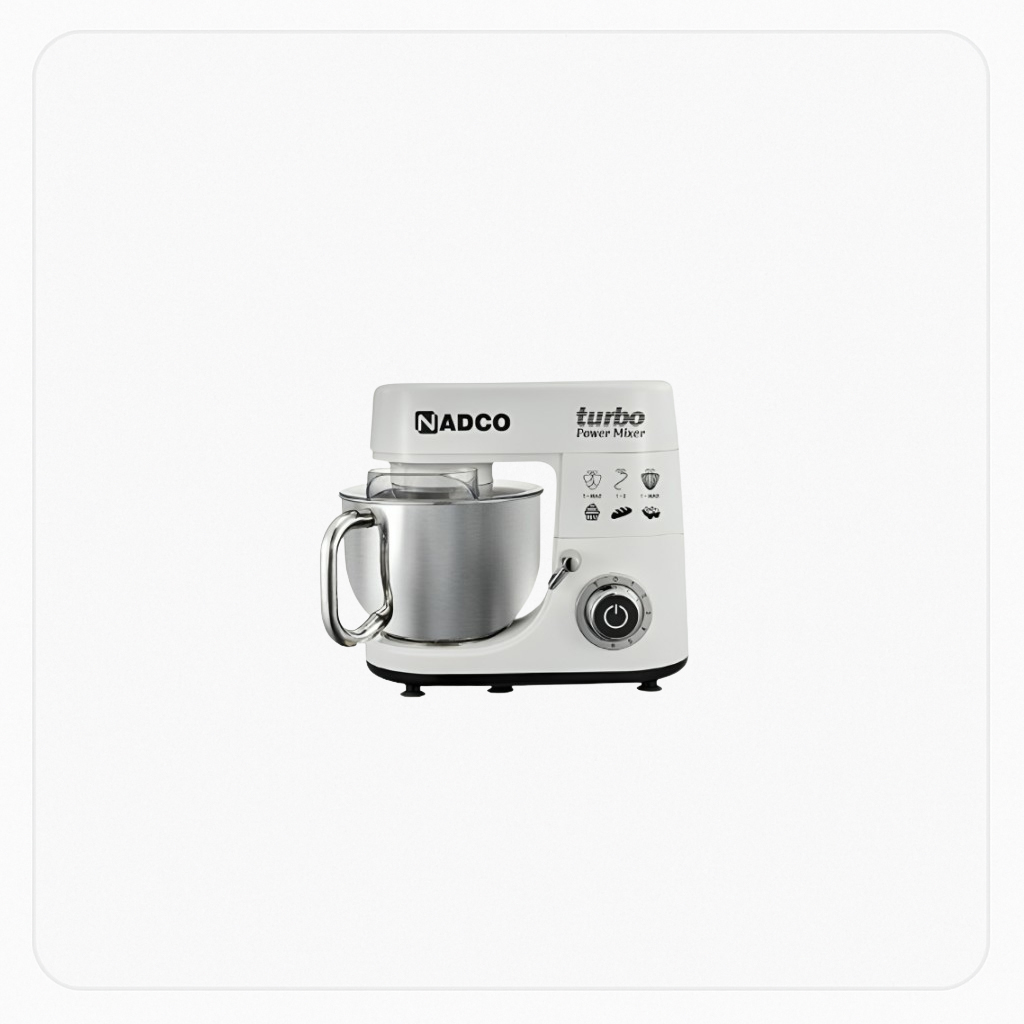 Nadco Stand Mixer – 7L – White – 6 Speeds – 4-in-1