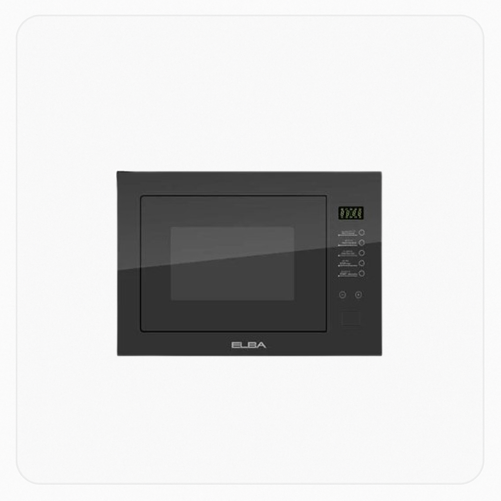 ELBA Built-in Microwave with Grill – 28L – Black Glass – Touch Control – 8 Auto Programs | TOUCH28