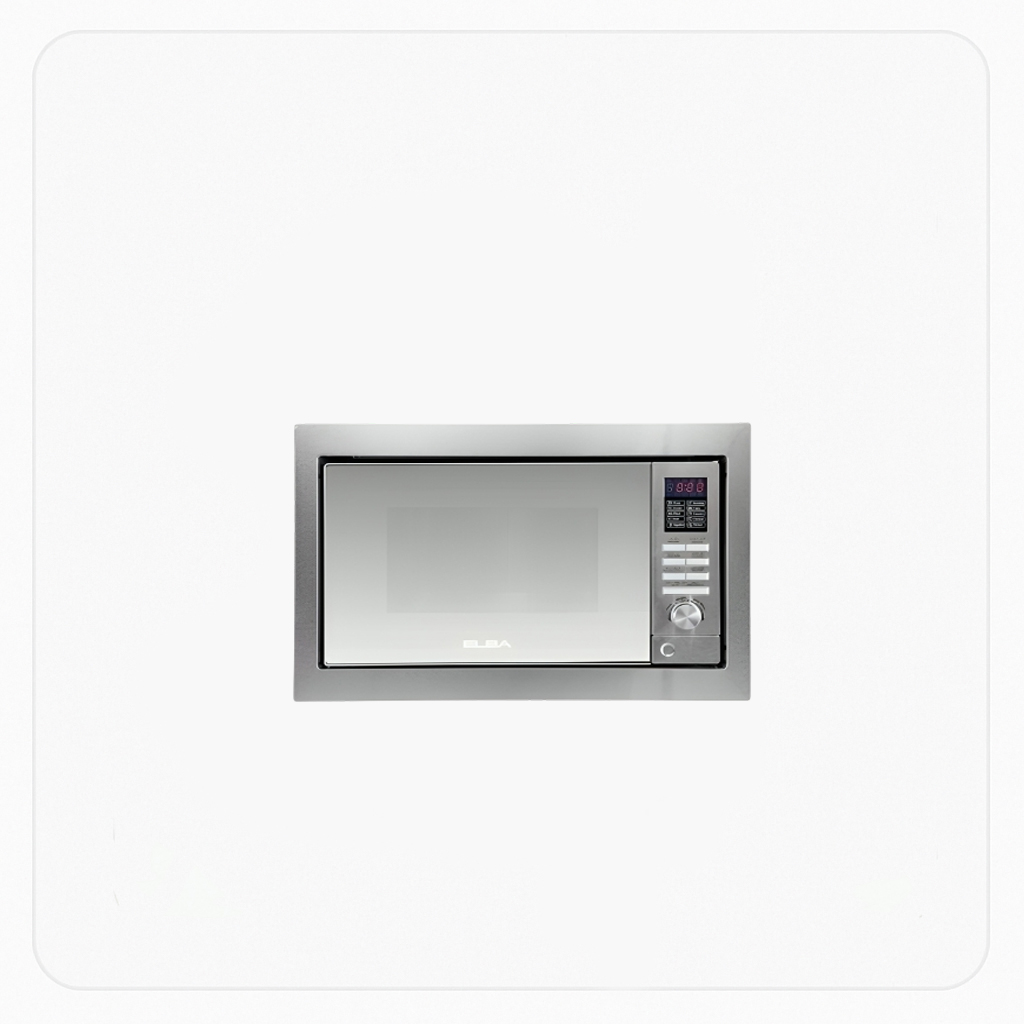 ELBA Built-in Microwave with Grill – 31L – Silver – Digital Control – 10 Programs | EMAC31