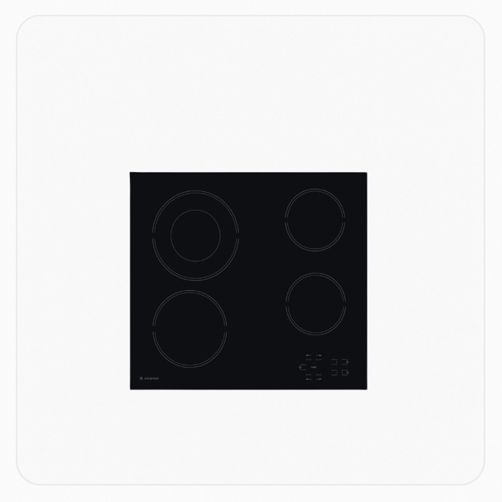Ariston Built-in Electric Ceramic Hob 60cm 4 Cooking Zones Touch Control Black – HR602BA
