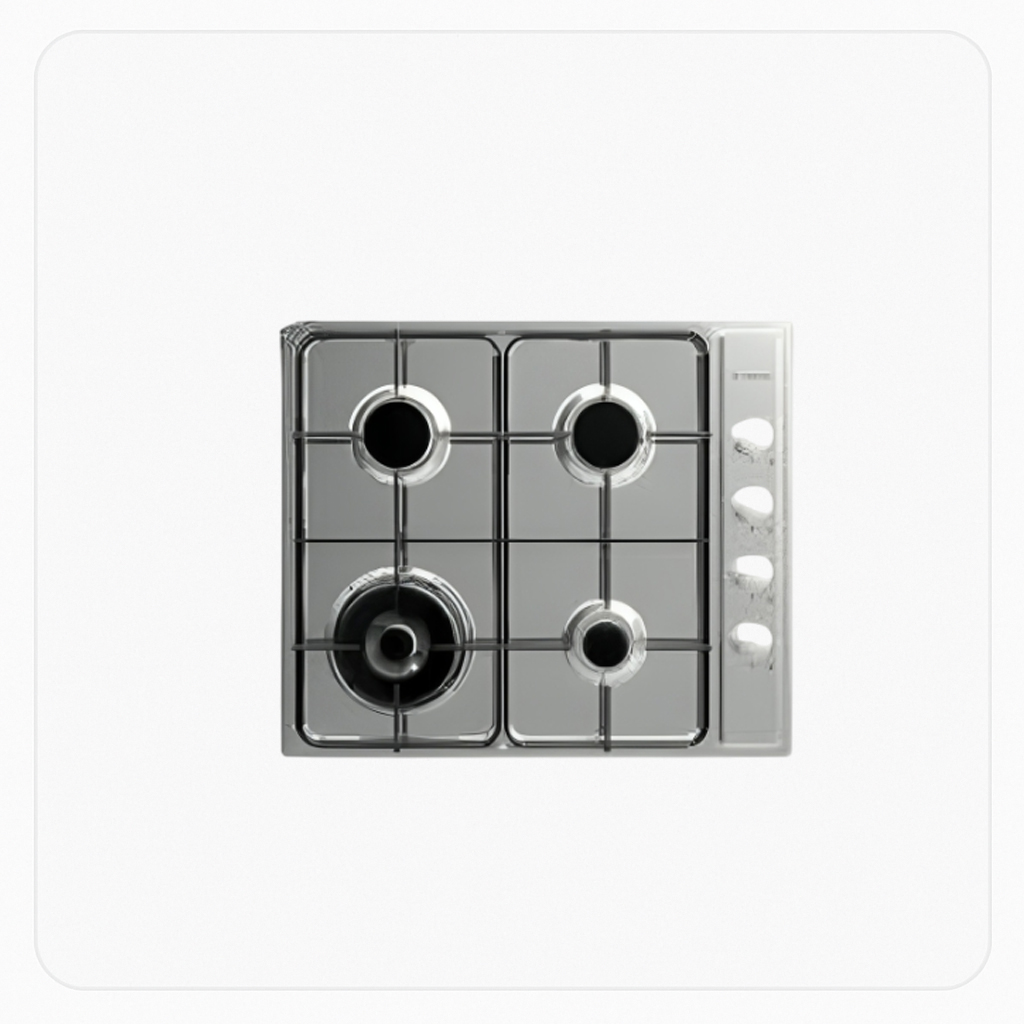 Ariston Built-in Gas Hob 60cm 4 Burners Stainless Steel Auto Ignition Full Safety Front Knob Control – AM64T0GMIXSA