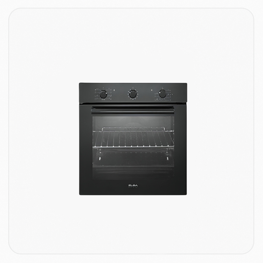 Elba Built-In Electric Oven 60cm 9 Functions 69L Black – ASE6XLB