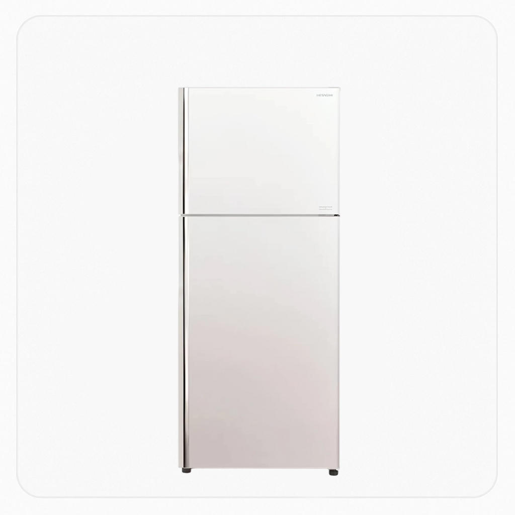 Hitachi Double Door Refrigerator 14.3 Cu Ft Inverter 395 Liters White R-VX470PS9K PWH