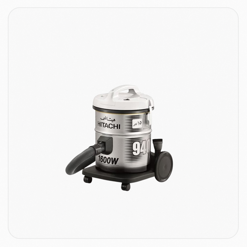 Hitachi Drum Vacuum Cleaner – 1600W – 15L – Platinum Gray