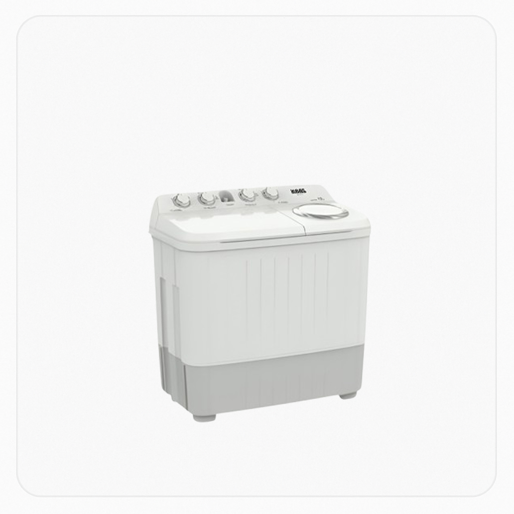 Haaz Twin Tub Washing Machine – 6 Kg – White – Model HWT26XL