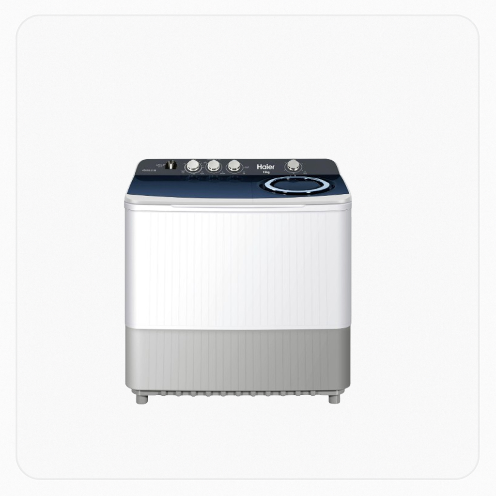 Haier Twin Tub Washing Machine – 13 Kg – White – Model HTW130-S186