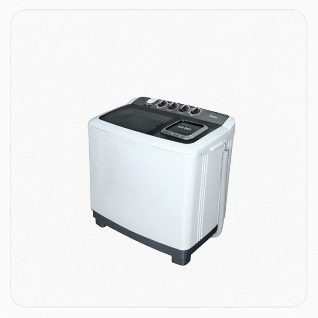 Midea Twin Tub Washing Machine – 10 Kg – White – Model TW100ADNB