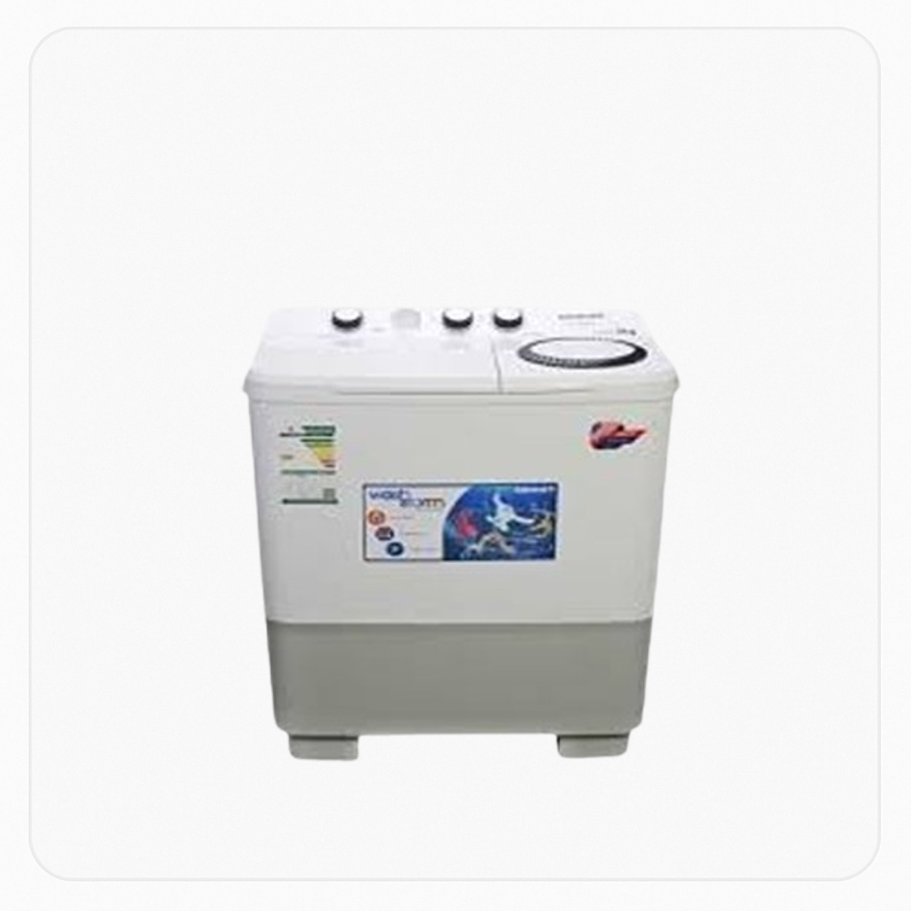 Admiral Twin Tub Washing Machine – 7 Kg – White – Stainless Steel Drum – Model ADTT7KUWCQ