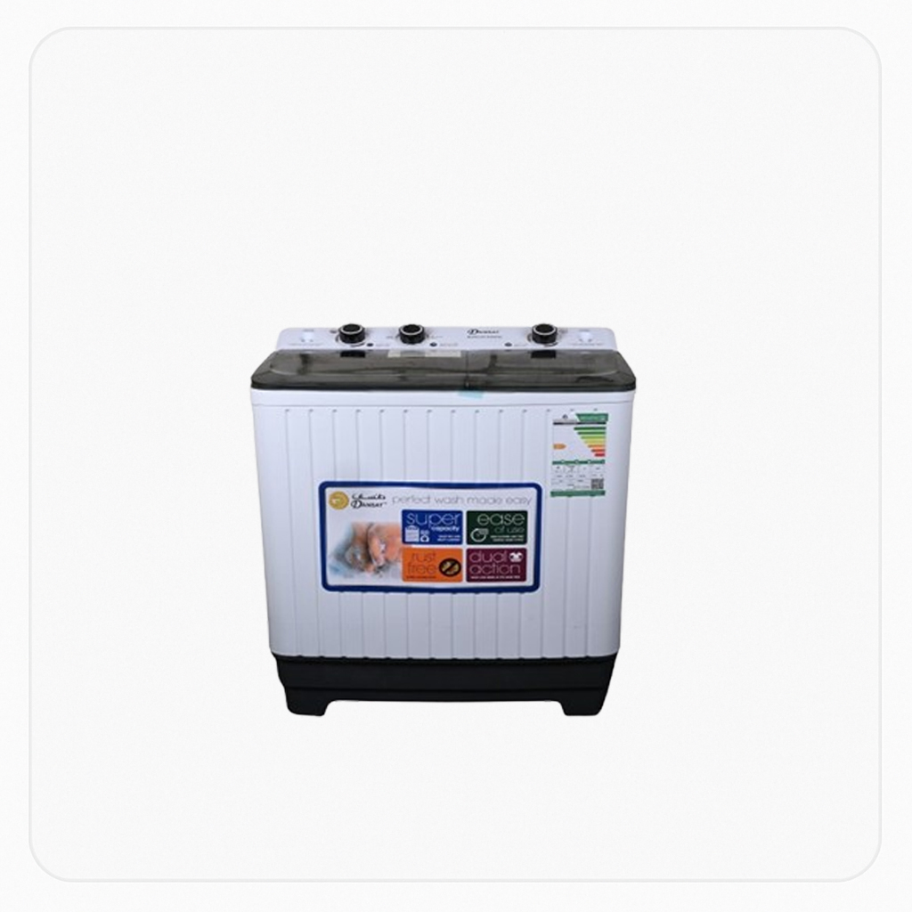 غسالة دانسات بحوضين – سعة 6.5 كجم – أبيض – موديل DAN7TW 