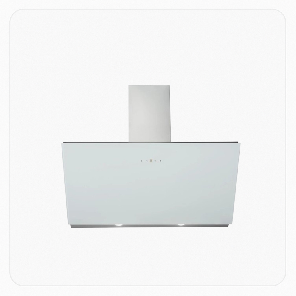 ELBA Wall-Mount Hood – 90cm – Modern White – 1000 m³/h Suction – Touch Control | MODERN WHITE90-1000