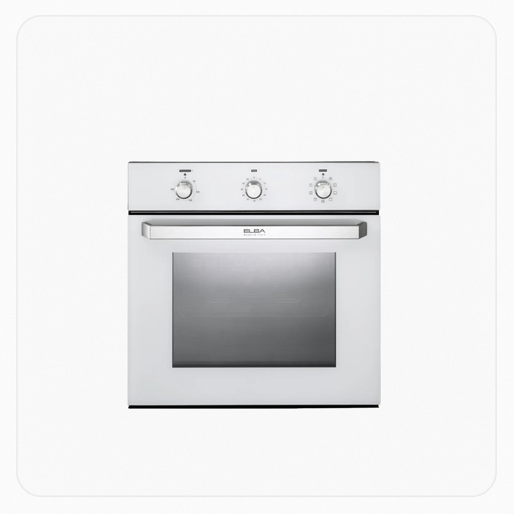 Elba Built-In Electric Oven 60cm 9 Functions 59L White – 210-969 White