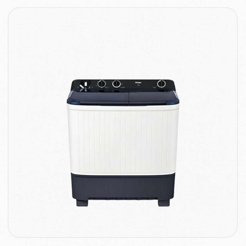Haier Twin Tub Washing Machine – 10 Kg – White – Model HTW100-1217