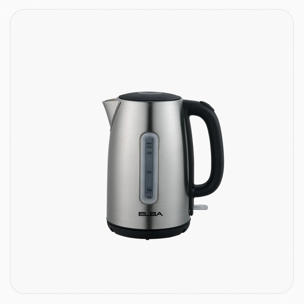 Elba Electric Kettle – Stainless Steel – 1.7L – 2200W –  – Blue Light