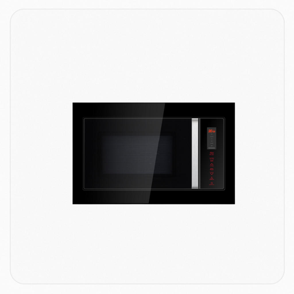ELBA Built-in Microwave with Grill – 28L – Black Glass – Digital Control | DARK46