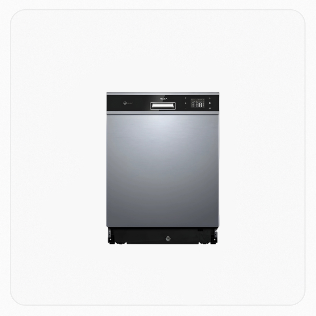 Elba Semi Built-In Dishwasher – 14 Place Settings – 7 Programs – Touch Control – A+++ Efficiency