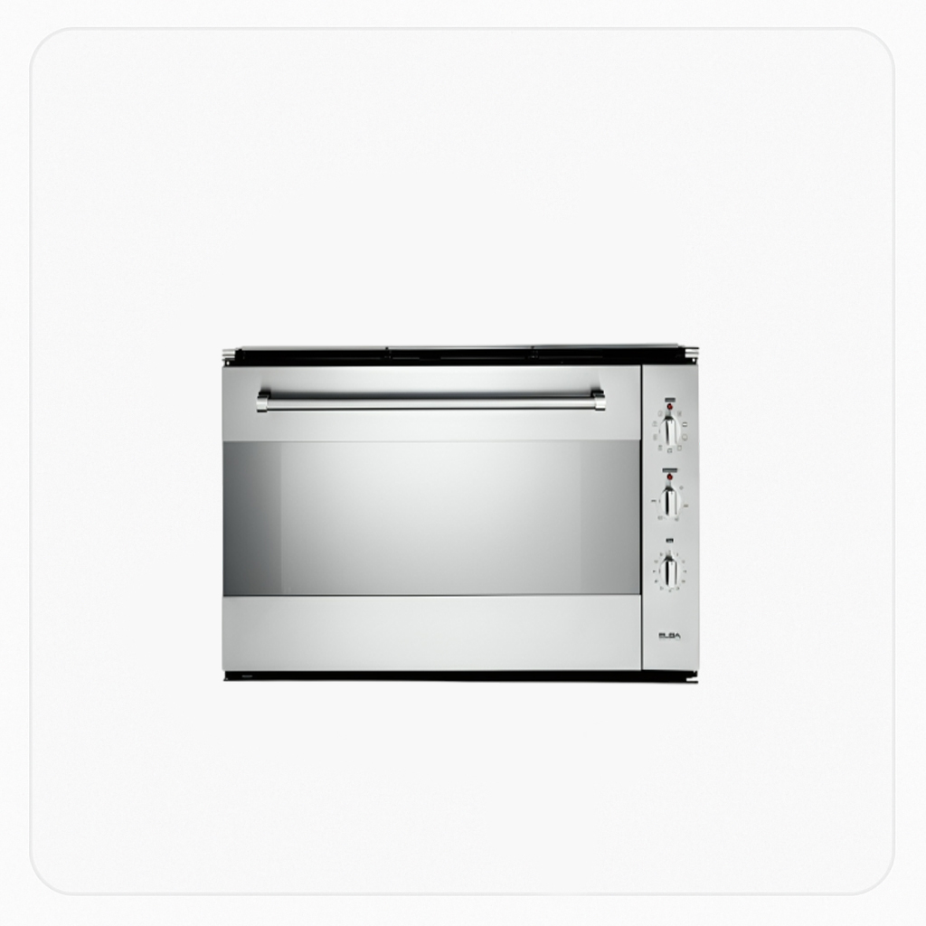 Elba Built-In Electric Oven 90cm 9 Functions Rotisserie Steam Cleaning Double Glass Steel