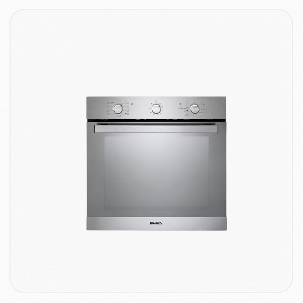 Elba Built-In Electric Oven 60cm 9 Functions Stainless Steel Steam Cleaning Interior Light