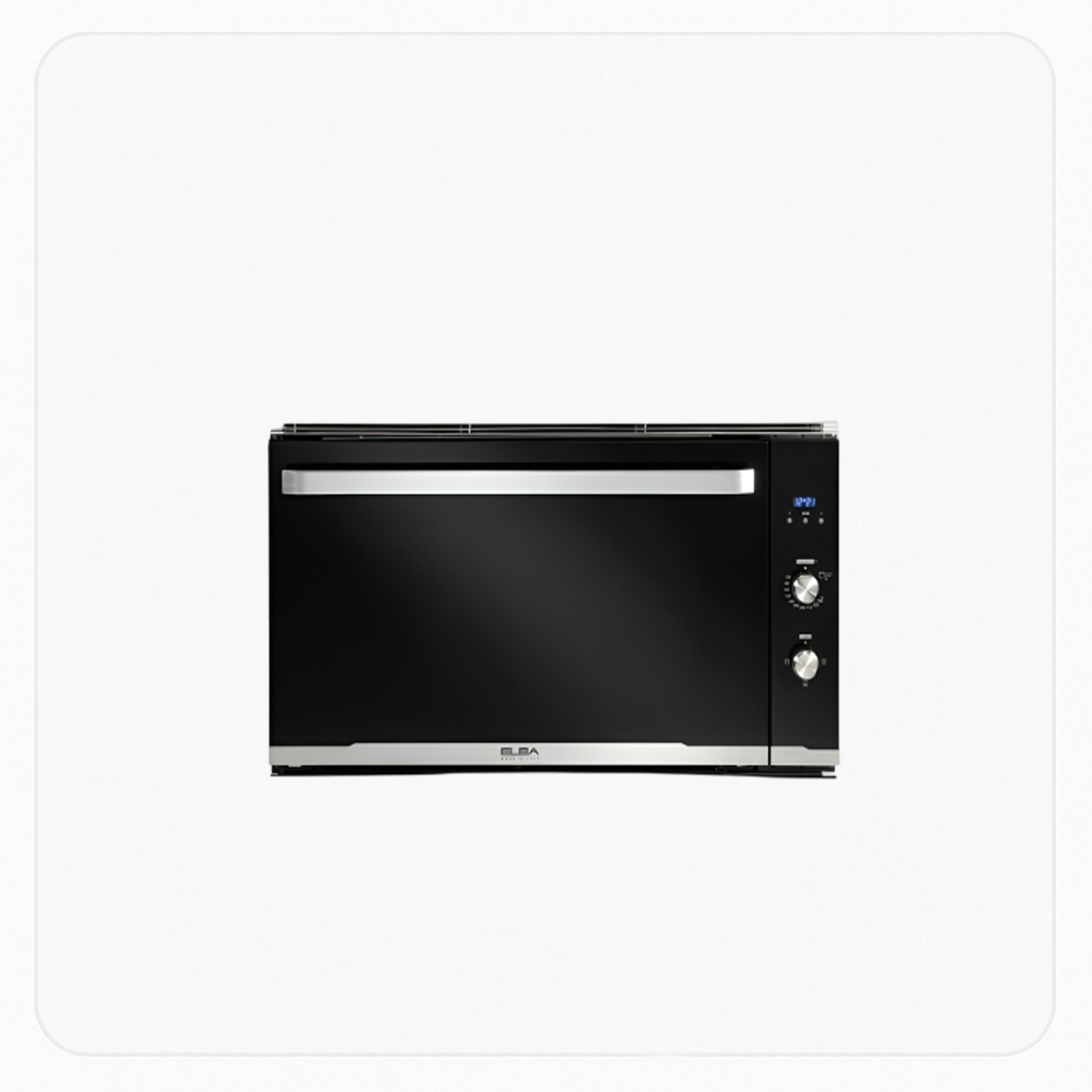 Elba Built-In Gas Oven – 90cm – 5 Functions – Dark Glass Design – 74L Capacity – Electronic Timer