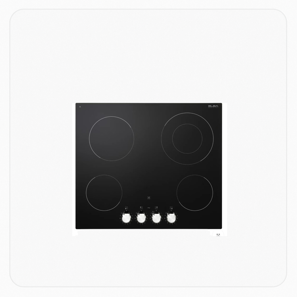 ELBA Built-in Electric Ceramic Hob 60cm 4 Heating Zones Dual Ring – ASEVC614FK