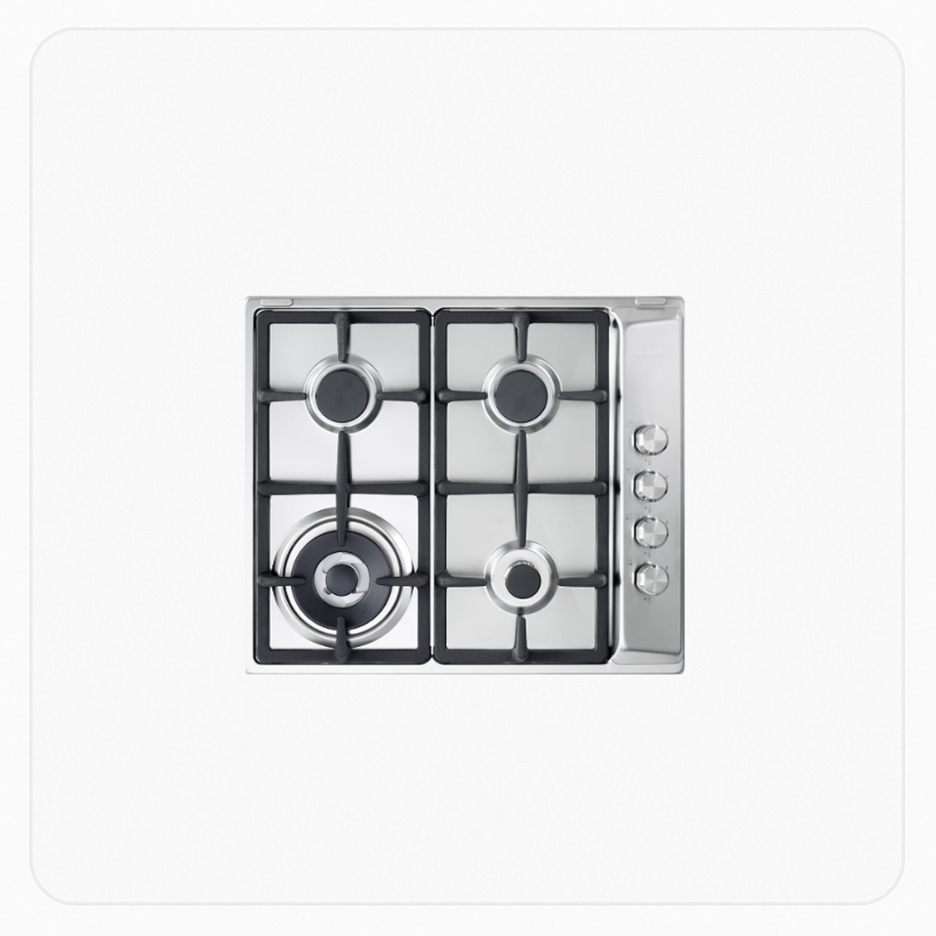 ELBA Built-in Gas Hob 60cm 4 Burners Stainless Steel – ASENS65-445