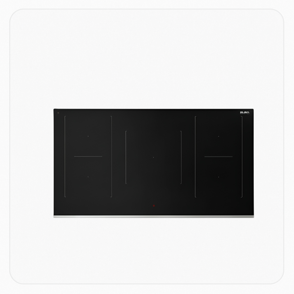ELBA Built-in Electric Ceramic Hob 90cm 5 Cooking Zones Front Touch Control Black – AS EIN 905 XF