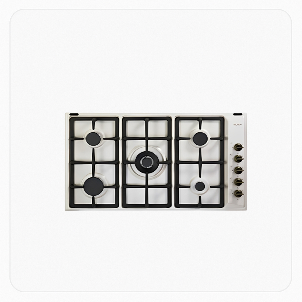 ELBA Built-in Gas Hob 90cm 5 Burners Beige – AS EN95-545 AVD