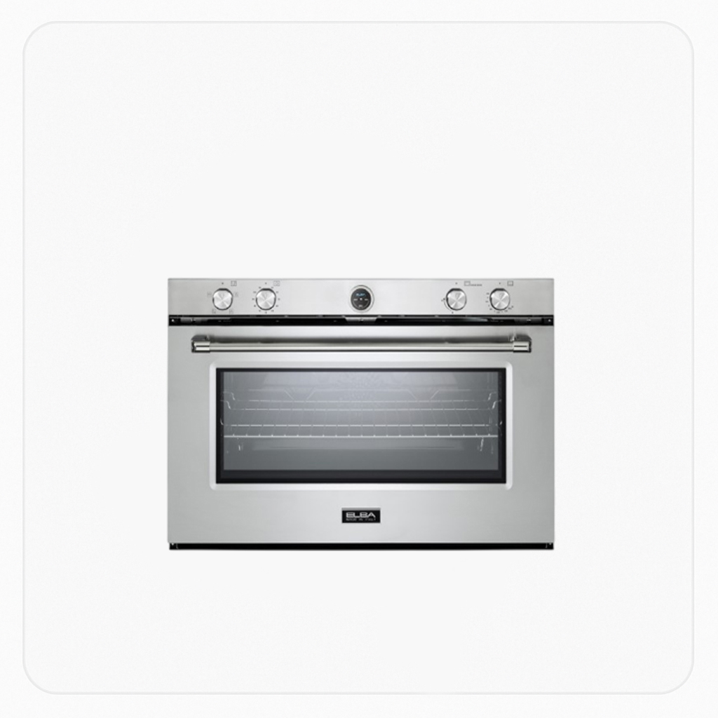 Elba Built-In Gas Oven – 90cm – 10 Functions – Stainless Steel – 141L Capacity – Dual Control – Professional Design