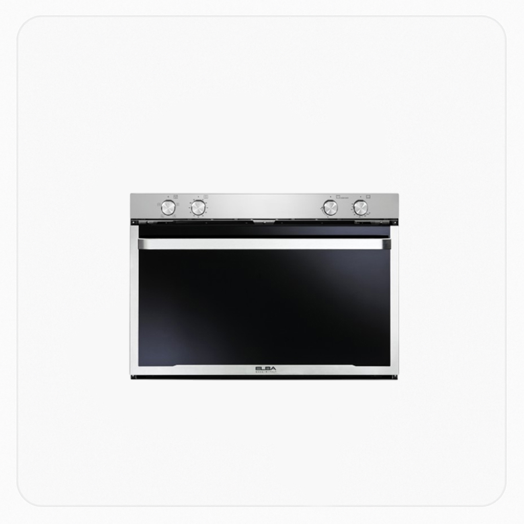 Elba Built-In Gas Oven 90cm 10 Functions 141L Dark Glass – ASELIOG90ICK