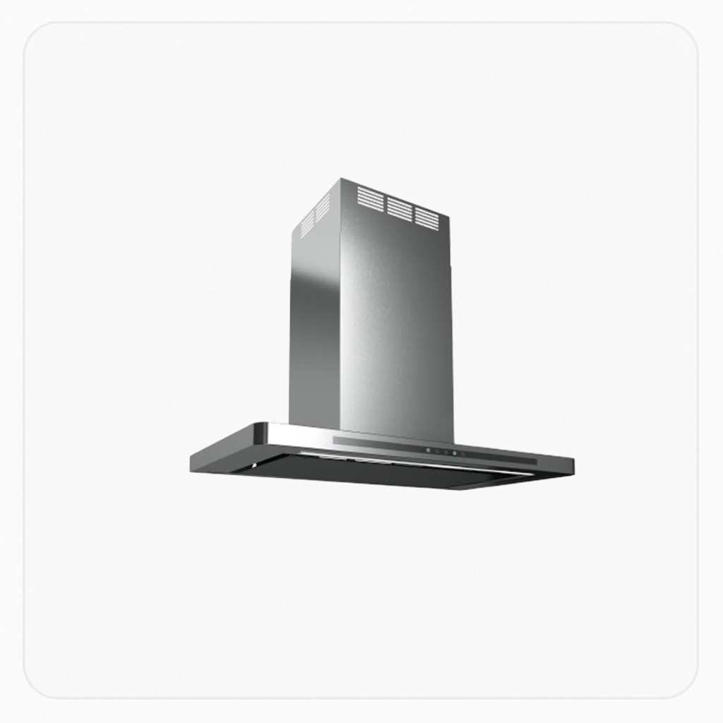 Elba Built-In Classic Wall Hood 110cm Stainless Steel 1000 m³/h Suction Power Button Control – AS KA180 110 S.STEEL