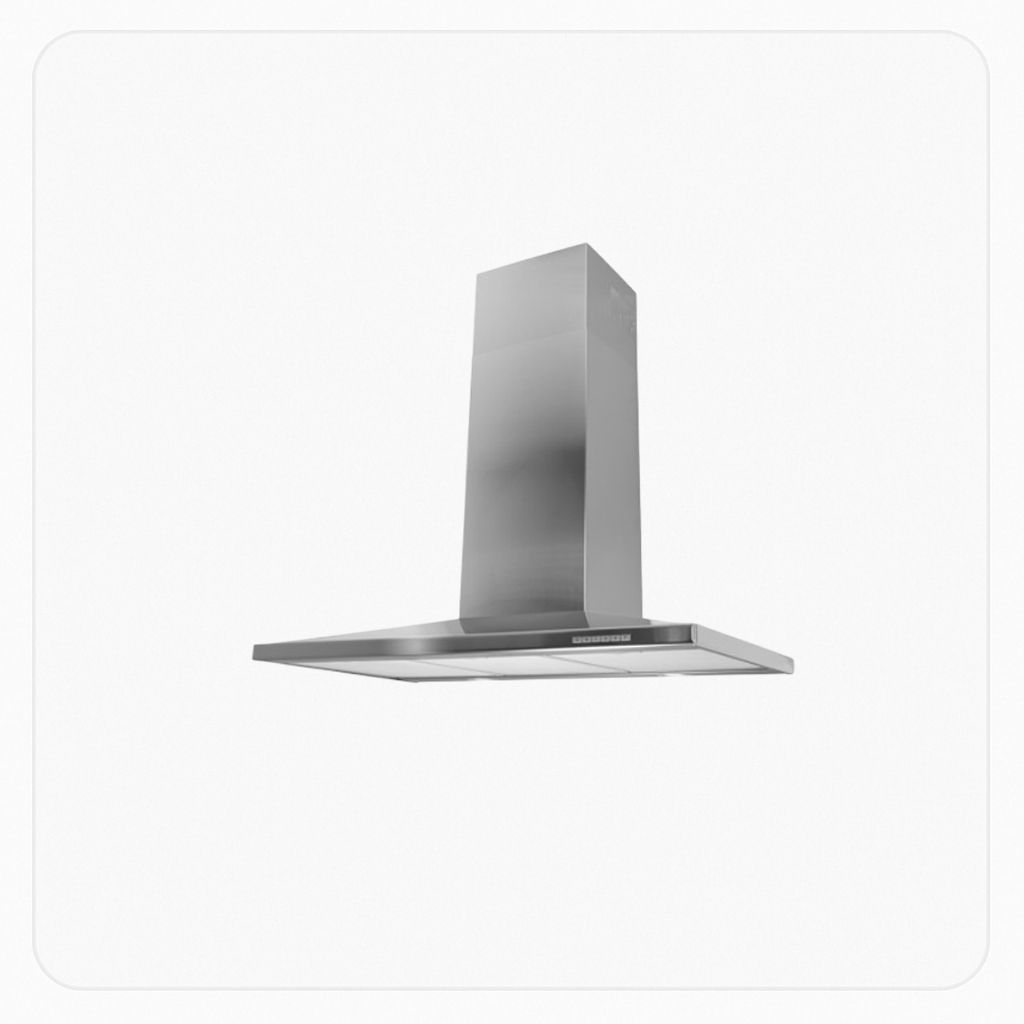 ELBA Wall-Mount Hood – 90cm – Stainless Steel – 1000 m³/h Suction – Push Buttons | DIAMOND 90-1000