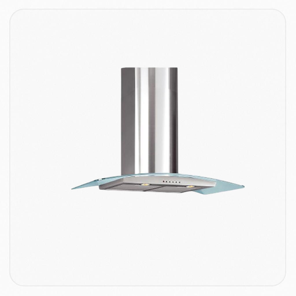 ELBA Pyramid Glass Hood – 90cm – Stainless Steel – 1000 m³/h Suction | Italy Crist 90-1000
