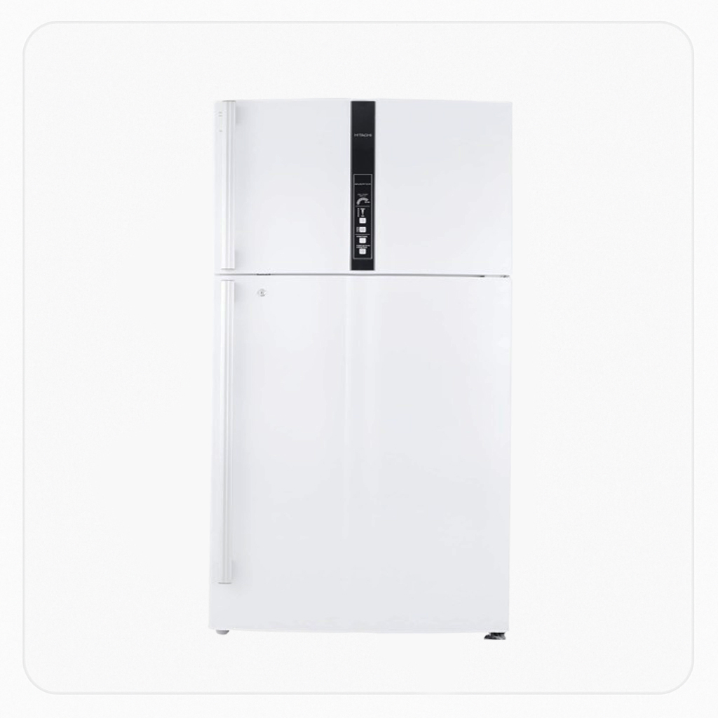Hitachi Double Door Refrigerator 21.2 Cu Ft Inverter White R-V805PS1KVTWH