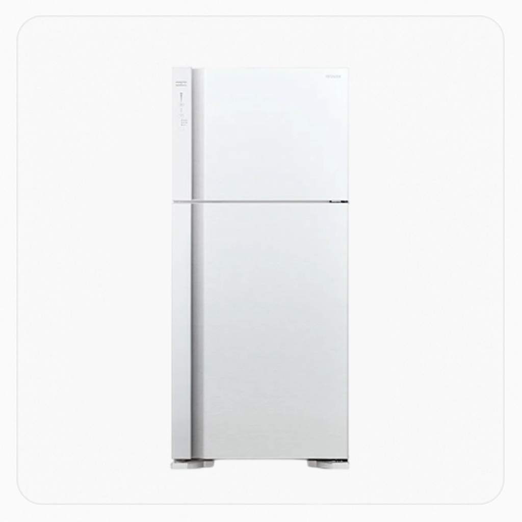 Hitachi Double Door Refrigerator 18 Cu Ft Inverter White HRTN8565DFTWHSA