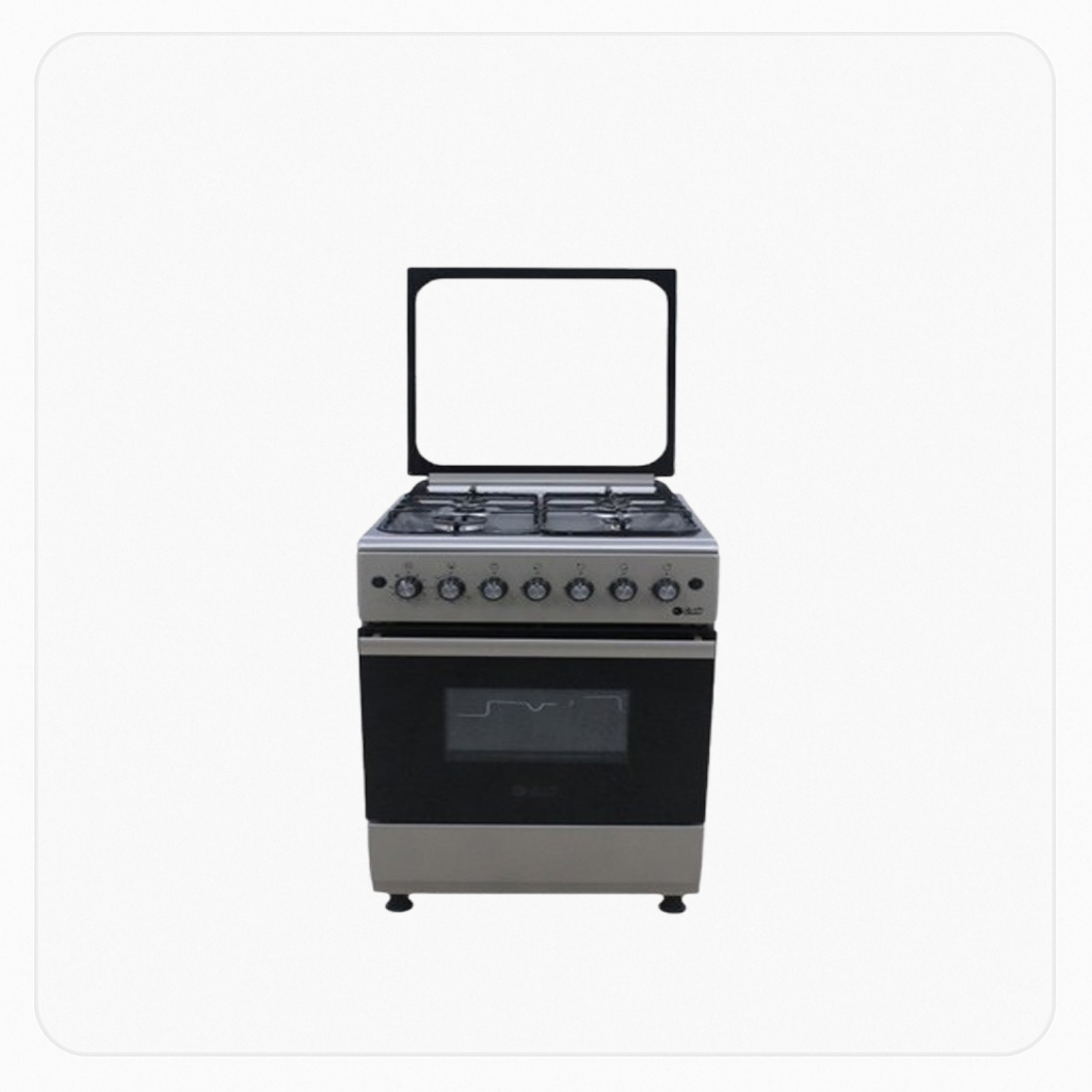 Dansat Free Stand Gas Cooker 60×60 cm – 4 Burners – Auto Ignition – Full Safety – Model DAN54GW