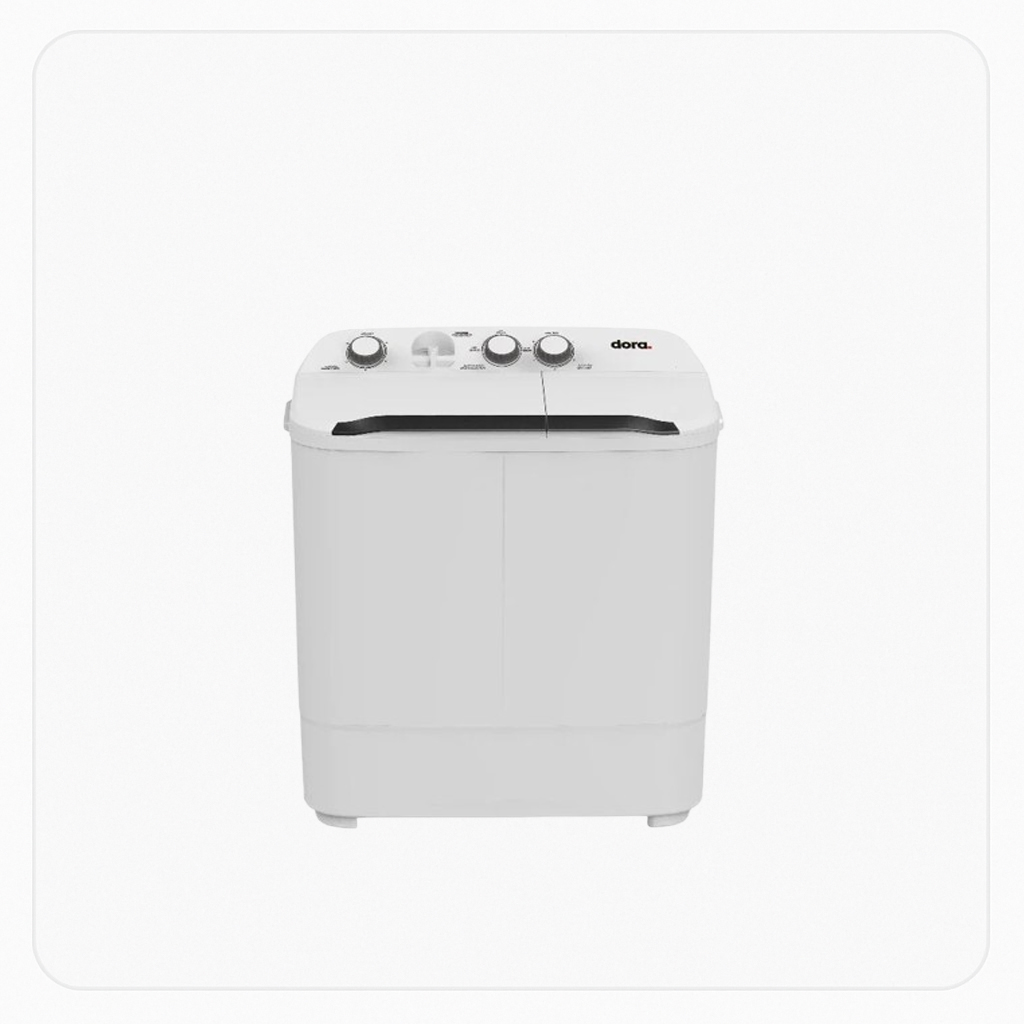 Durasat Twin Tub Washing Machine – 7 Kg – – White/Blue – Model DS7WT