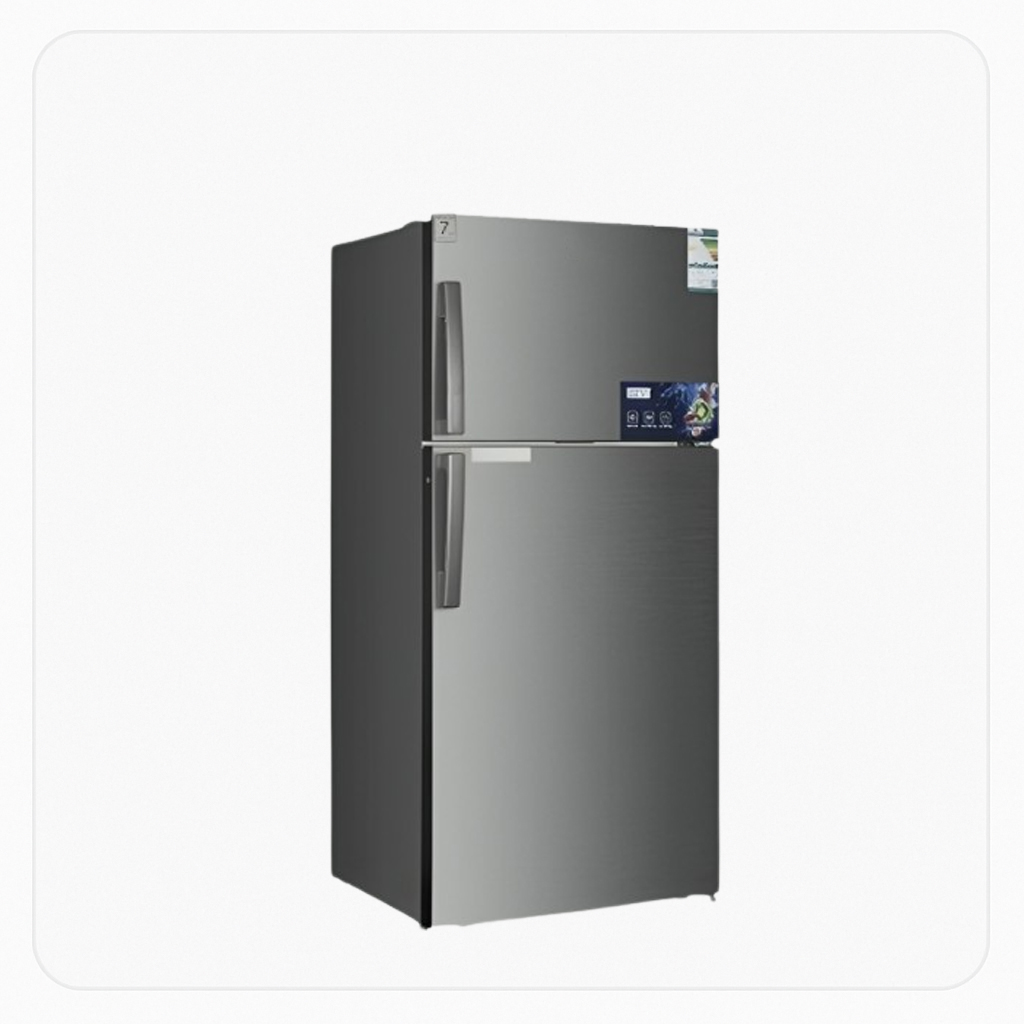 Dansat Double Door Refrigerator 18.1 Cu Ft 513 Liters Inverter Steel DAN1813NF