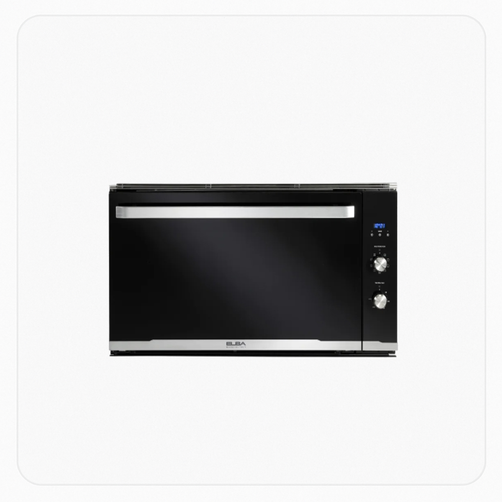 Elba Built-In Electric Oven 90cm 9 Functions 141L Full Black Glass – AS ELIO 910