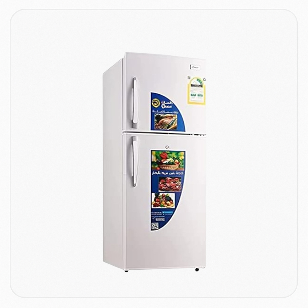 Dansat Double Door Refrigerator Steam 14.6 Cu Ft Inverter 413 Liters White DAN1460NFW