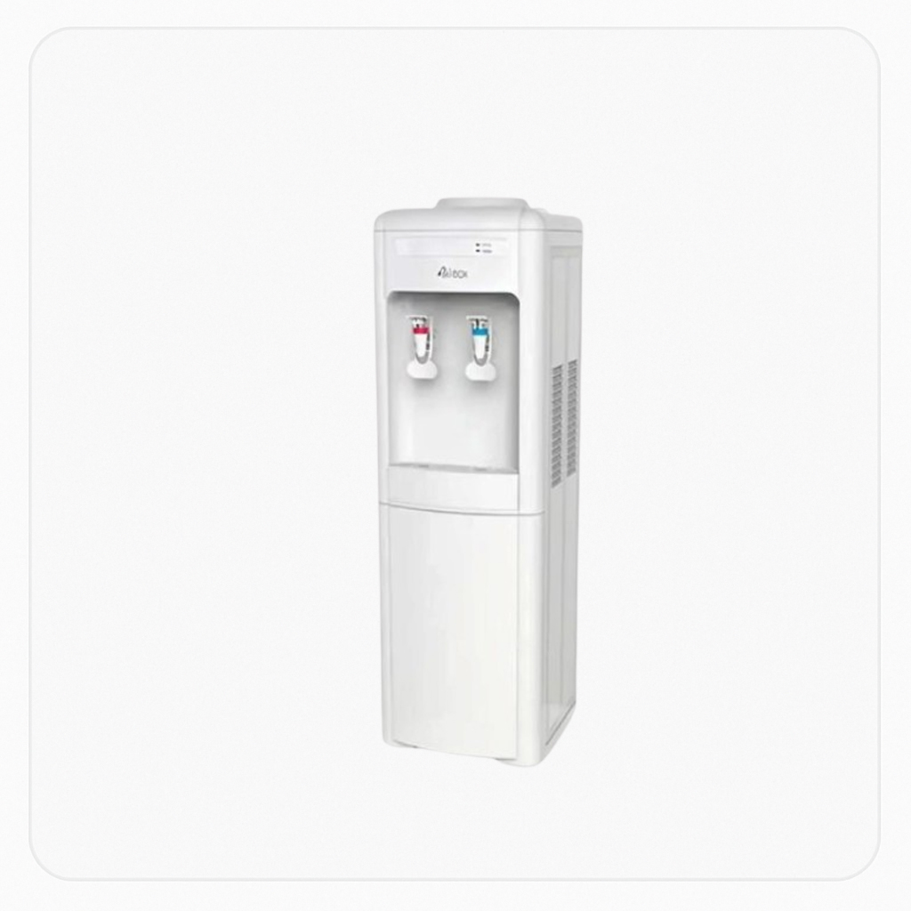 W.Box Water Dispenser – 20L, Top Load, White with Storage Compartment