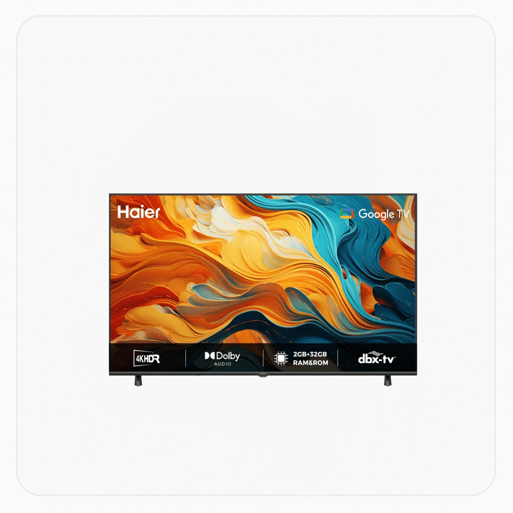 شاشة هاير سمارت 50 بوصة 4K – نظام Google TV – موديل H50K85EUX 