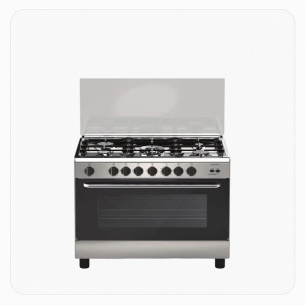 Super General Free Stand Gas Cooker 90×60 cm – Auto Ignition – Full Safety – Stainless Steel – Model KSGC9260FSY