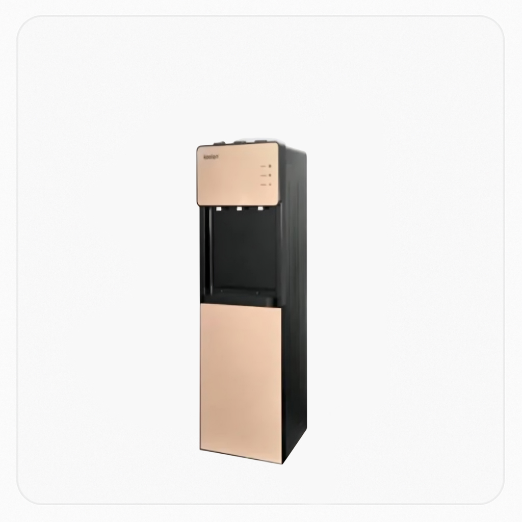 Koolen Water Dispenser – 3 Taps (Hot / Cold / Normal) – Elegant Gold Finish