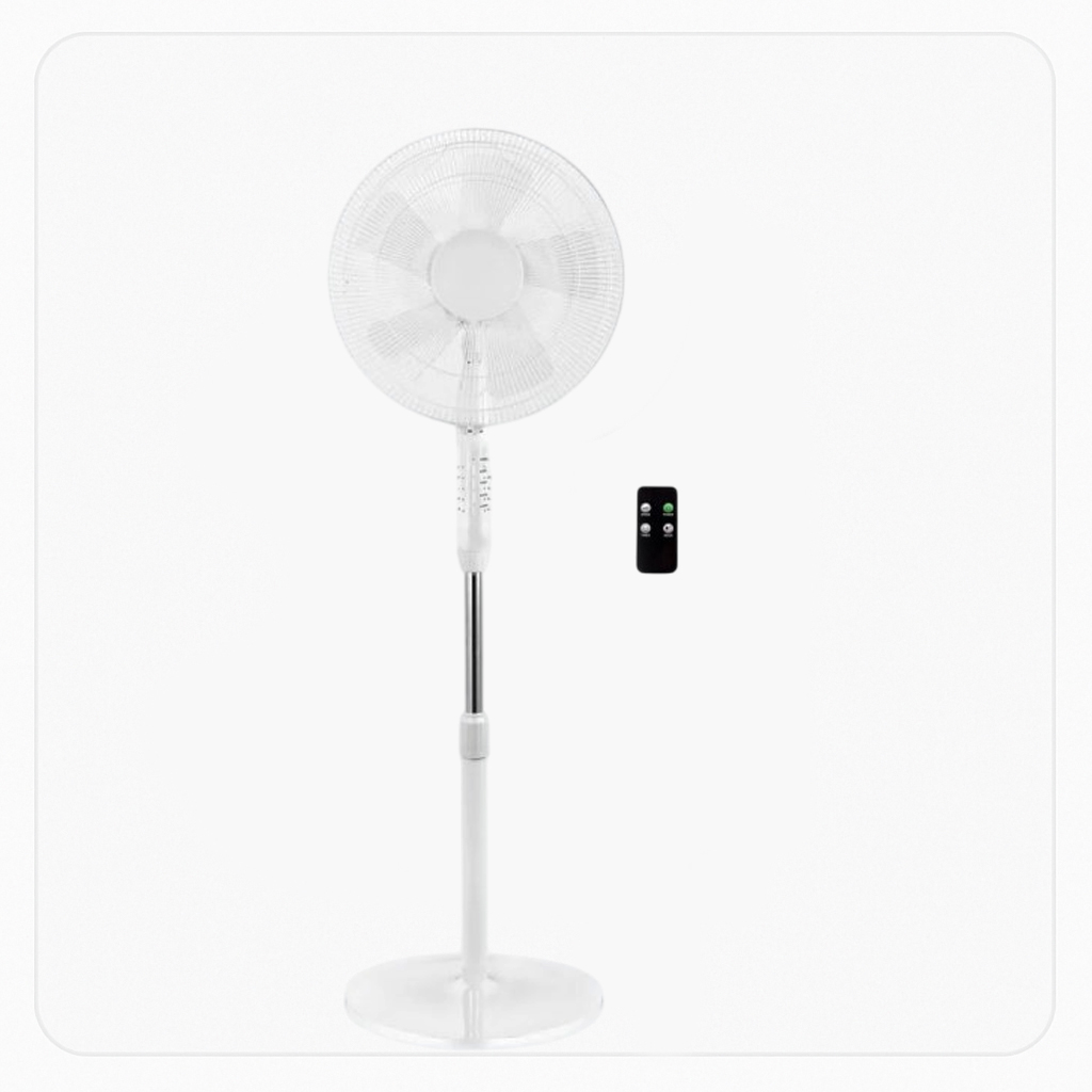 Koolen Stand Fan – 3 Speeds – 40W – 16 Inch – White – with Remote