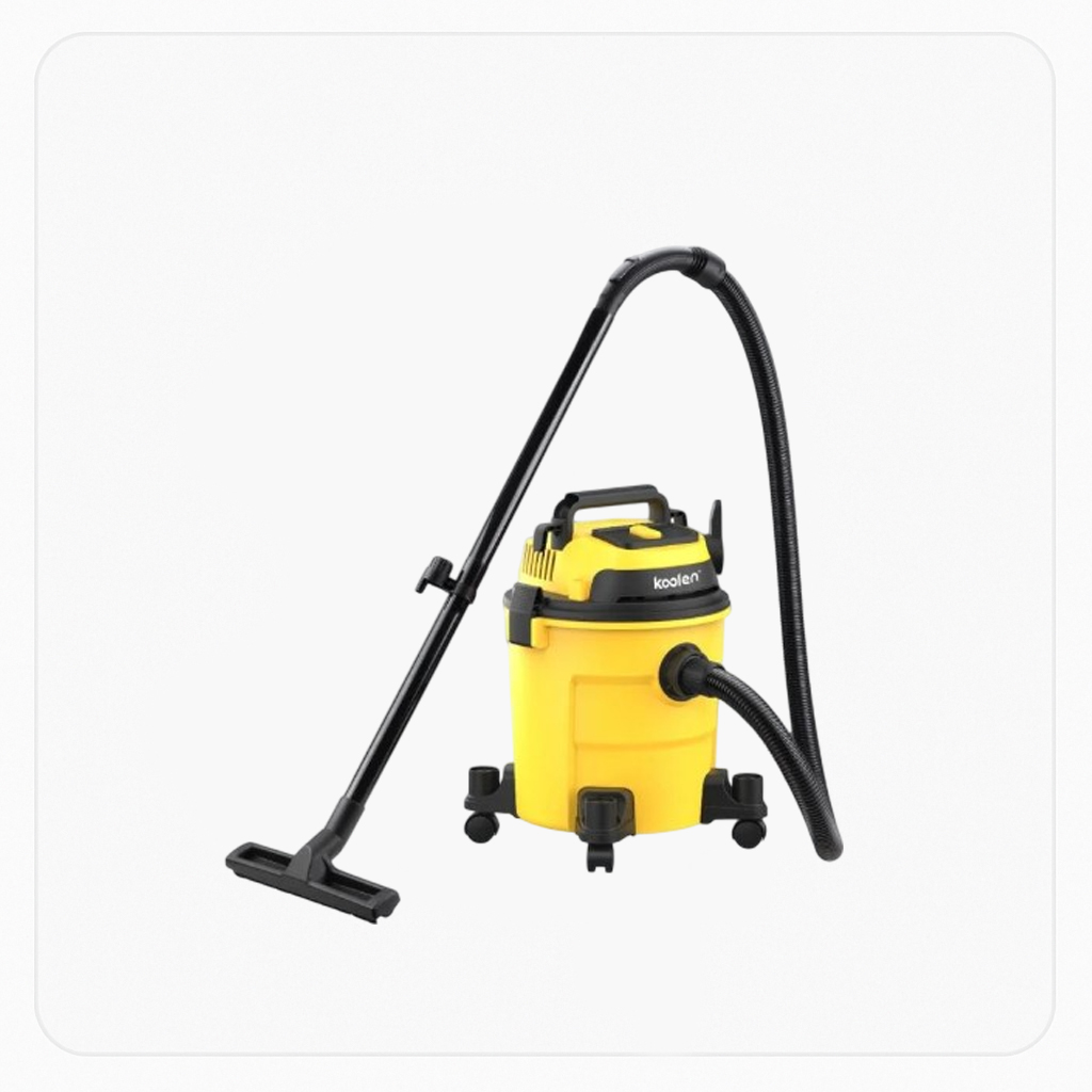 Koolen Wet & Dry Drum Vacuum Cleaner – 1600W – 20L – Yellow
