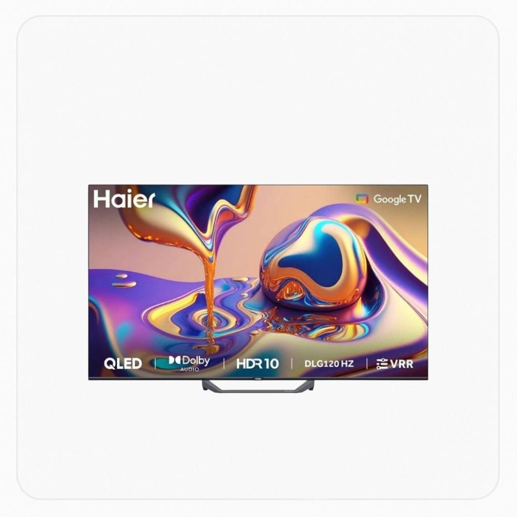 شاشة هاير 55 بوصة QLED 4K UHD - جوجل TV، معدل تحديث 120Hz، للألعاب
