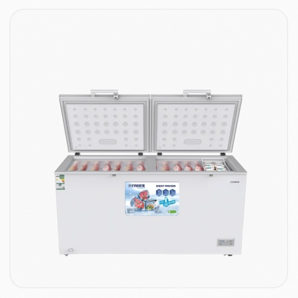 فريزر أفقي فيشر – سعة 17.8 قدم مكعب / 508 لتر – إنفرتر – لون أبيض – موديل FCF-510HIW 