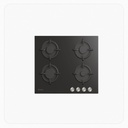 Candy Built-in Gas Hob 60cm 4 Burners Black Ceramic Glass Front Knob Control Auto Ignition – CVG6PXSASO