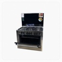 Unix Premium Free Stand Gas Cooker 90×60 cm – 5 Burners – Auto Ignition – Full Safety – Stainless Steel – Model C6090SS-2SC